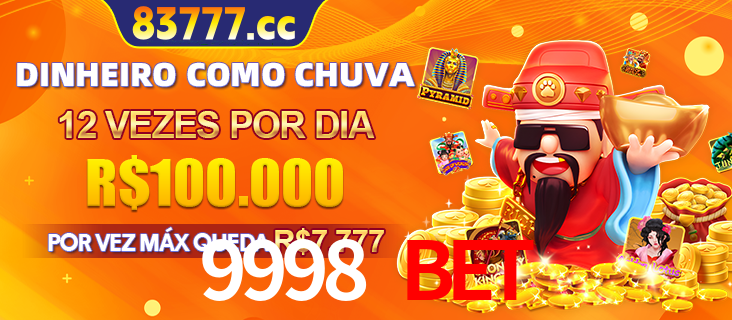 Banner do programa de recompensas Recomende para amigos do 9998 BET, detalhando os bônus por convidar amigos, com prêmios que chegam a R$288.888.