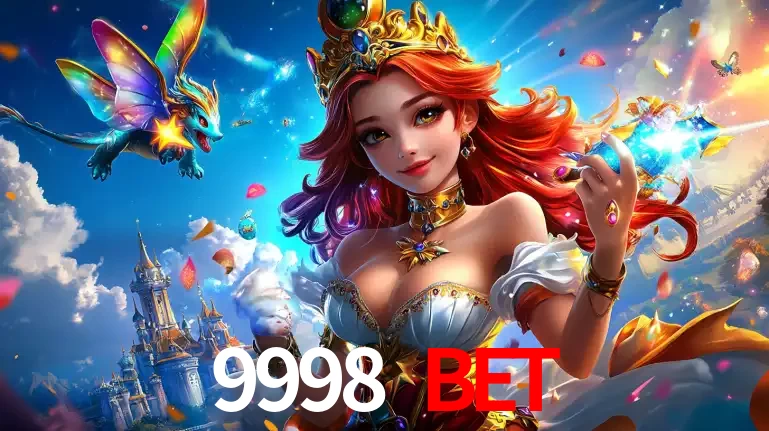 A princesa de um reino de fantasia mágico, com seu pequeno dragão, apresentando um mundo de prêmios encantados nos jogos de caça-níqueis do cassino 9998 BET.